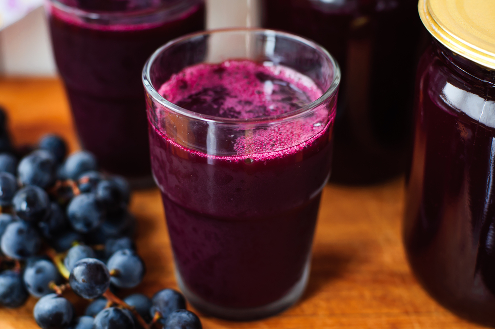 alimentos saudáveis: suco de uva integral